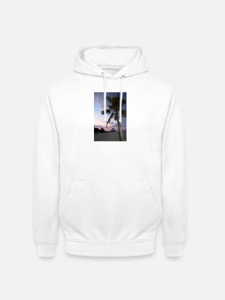 tropischer-strand-abends - Unisex Hoodie - Weiß
