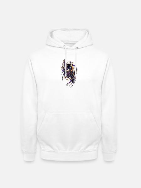 Sternzeichen Zwillinge – Celestial Schwalben - Unisex Hoodie - Weiß