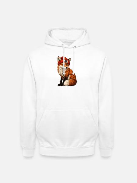 No Nazis Fuchs - Unisex Hoodie - Weiß