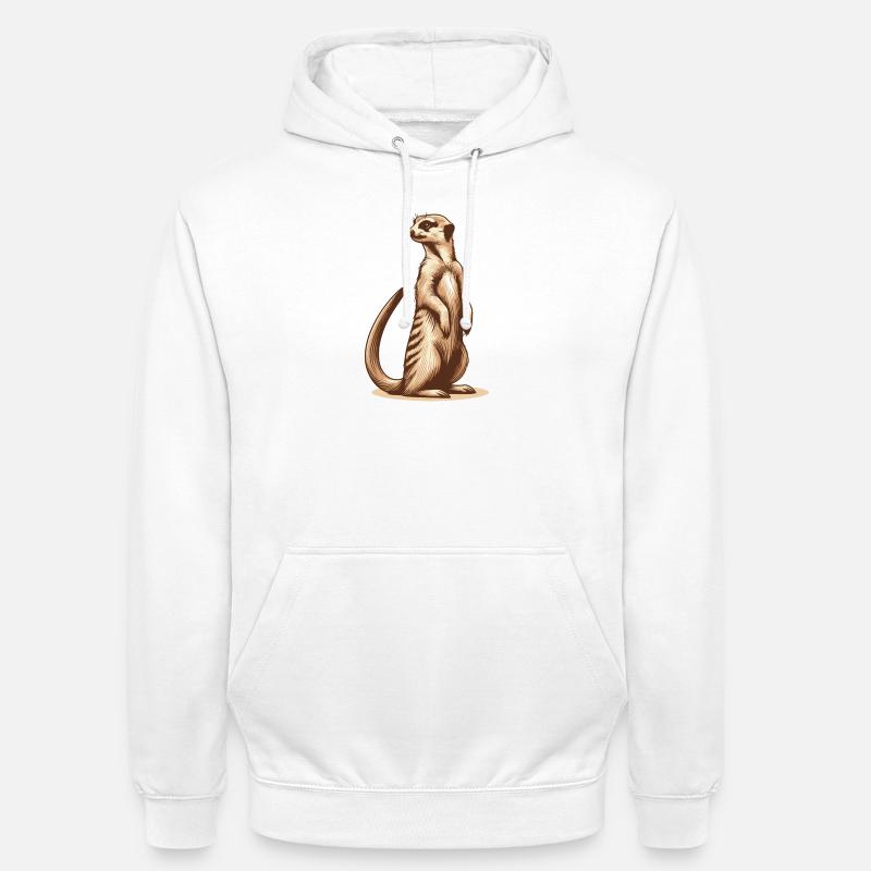Suricate - Sweat-shirt à capuche unisexe - blanc