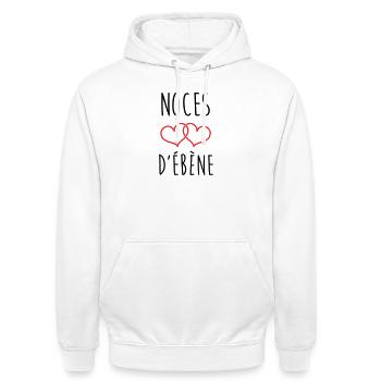 Ebony Wedding 78 Jahre Ehe - Unisex Hoodie - Weiß - Vorne - AI Model Male 185 dark (185cm) & AI Model Female 172 dark (172cm)