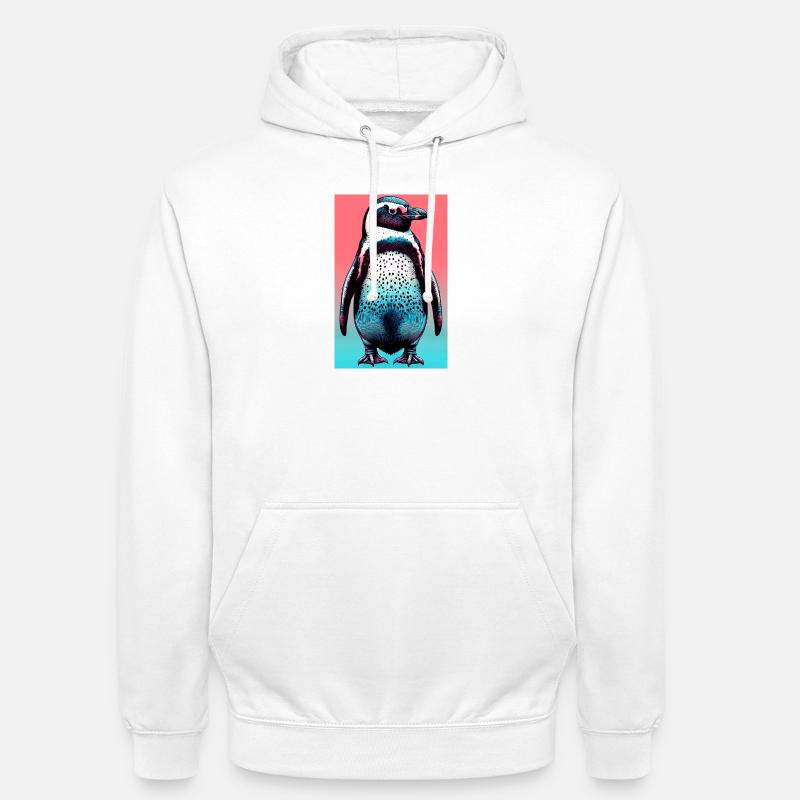 pingouin - Sweat-shirt à capuche unisexe - blanc