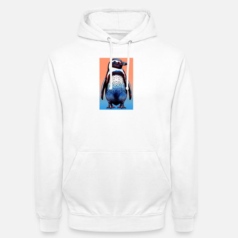 pingouin - Sweat-shirt à capuche unisexe - blanc