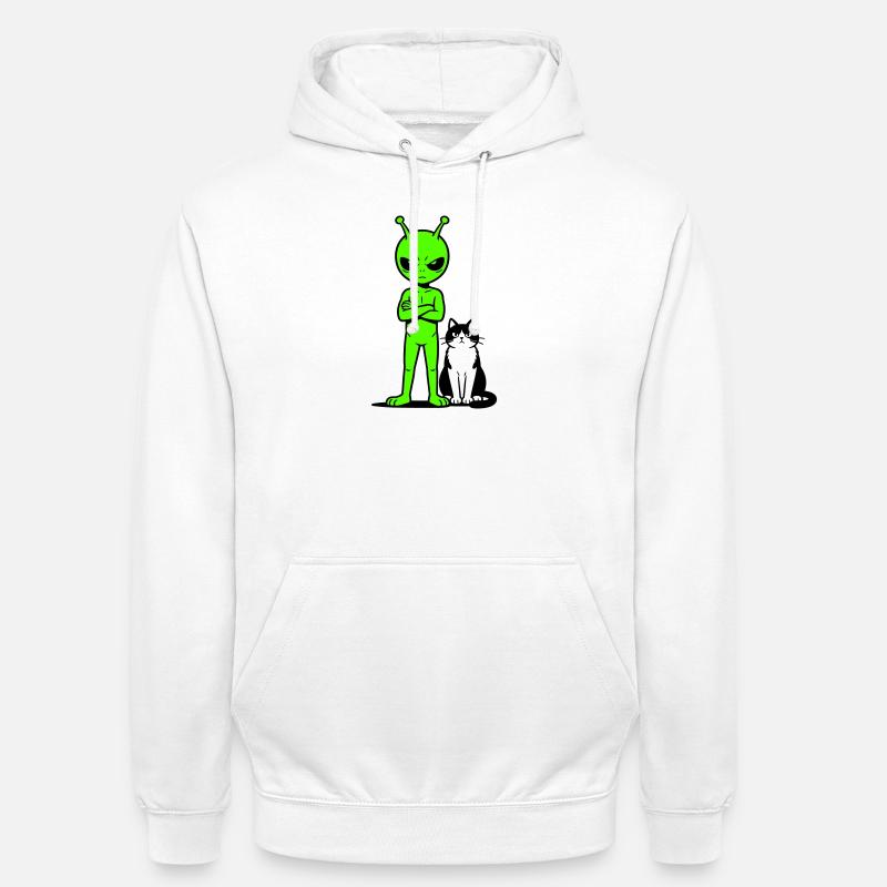 Alien Comic Humor - Unisex Hoodie - white