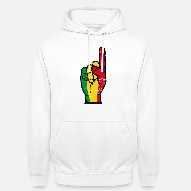 Drapeau du Mali numéro 1 utilisé - Sweat-shirt à capuche unisexe - blanc