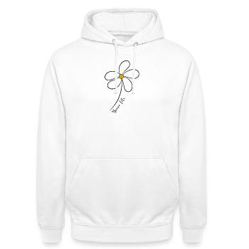 HERZLICHEN GLÜCKWUNSCH ZUM GEBURTSTAG. MUTTERTAG. VATERTAG. PARTEI - Unisex Hoodie - Weiß - Vorne - AI Model Male 185 dark (185cm) & AI Model Female 172 dark (172cm)