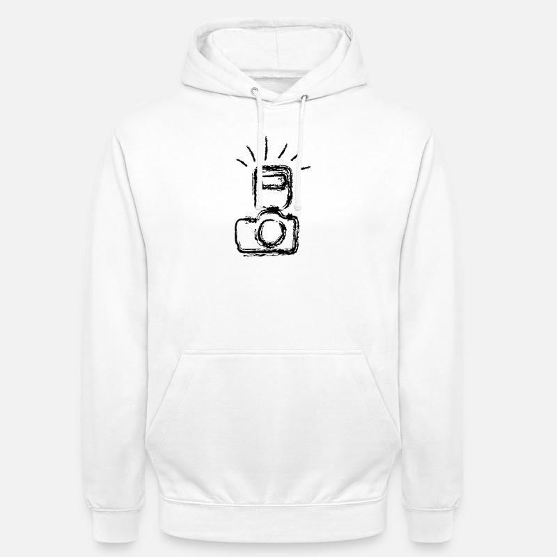caméra - Sweat-shirt à capuche unisexe - blanc