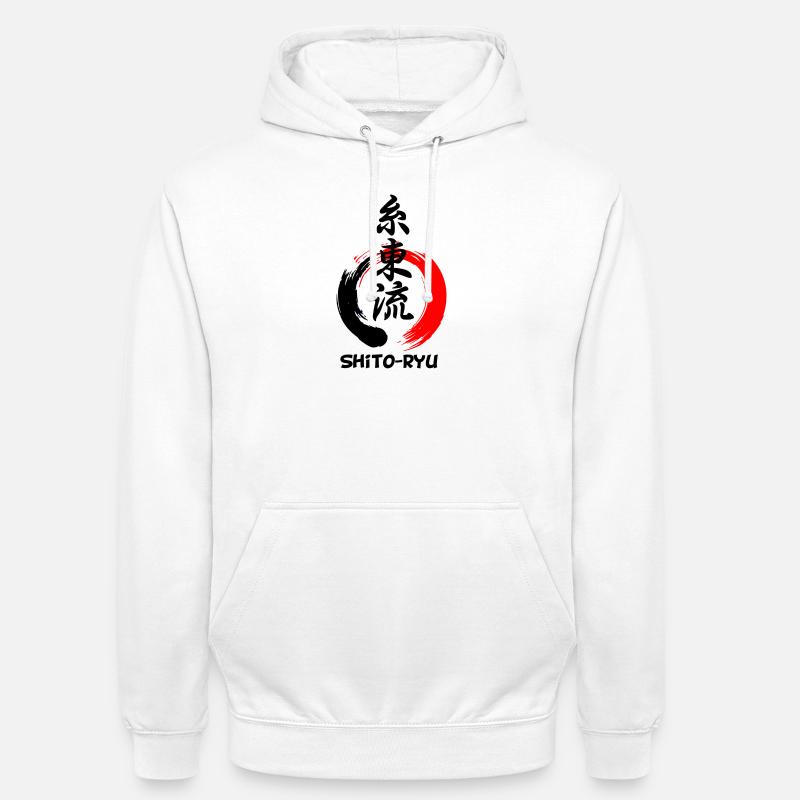 Enso zencirkel med Shito ryu karateemblem i Yes - Luvtröja unisex - vit