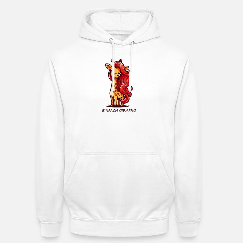 Tout simplement girafe - Sweat-shirt à capuche unisexe - blanc