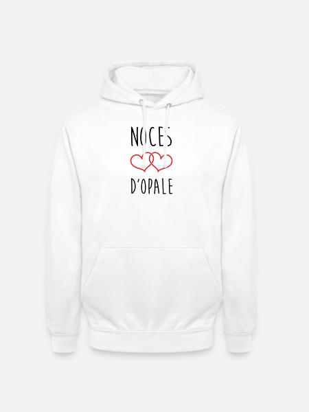 Opal Wedding 21 Years of Love - Unisex Hoodie - white