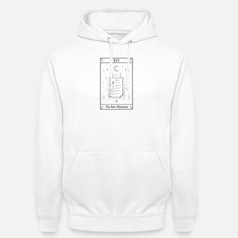 Le strict minimum | Carte de tarot - Sweat-shirt à capuche unisexe - blanc