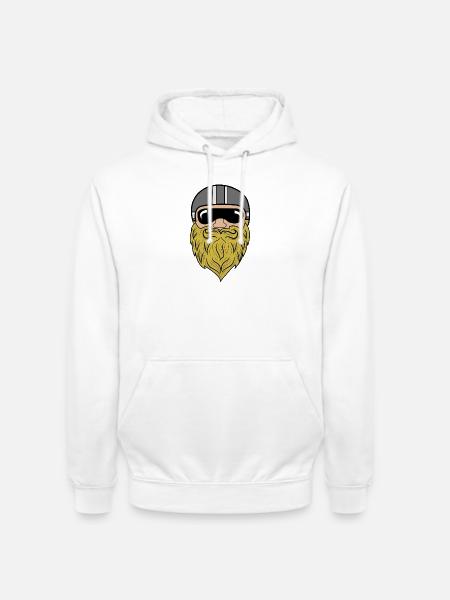 Bart Ziegenbart Bartfrisur Schnurrbart Bartträger - Unisex Hoodie - Weiß