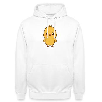 Chick - Unisex Hoodie - white - Front - AI Model Male 185 dark (185cm) & AI Model Female 172 dark (172cm)
