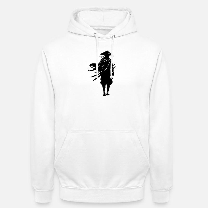 Shadow Warrior Samurai Straw Hat - Unisex Hoodie - white