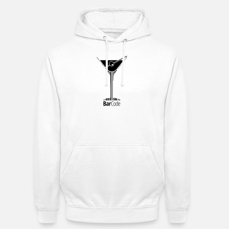 BarCode Martini - Sweat-shirt à capuche unisexe - blanc