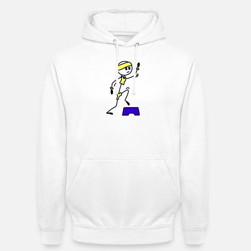 Schritte oder Aerobic Mädchen Trainingsübung - Unisex Hoodie - Weiß