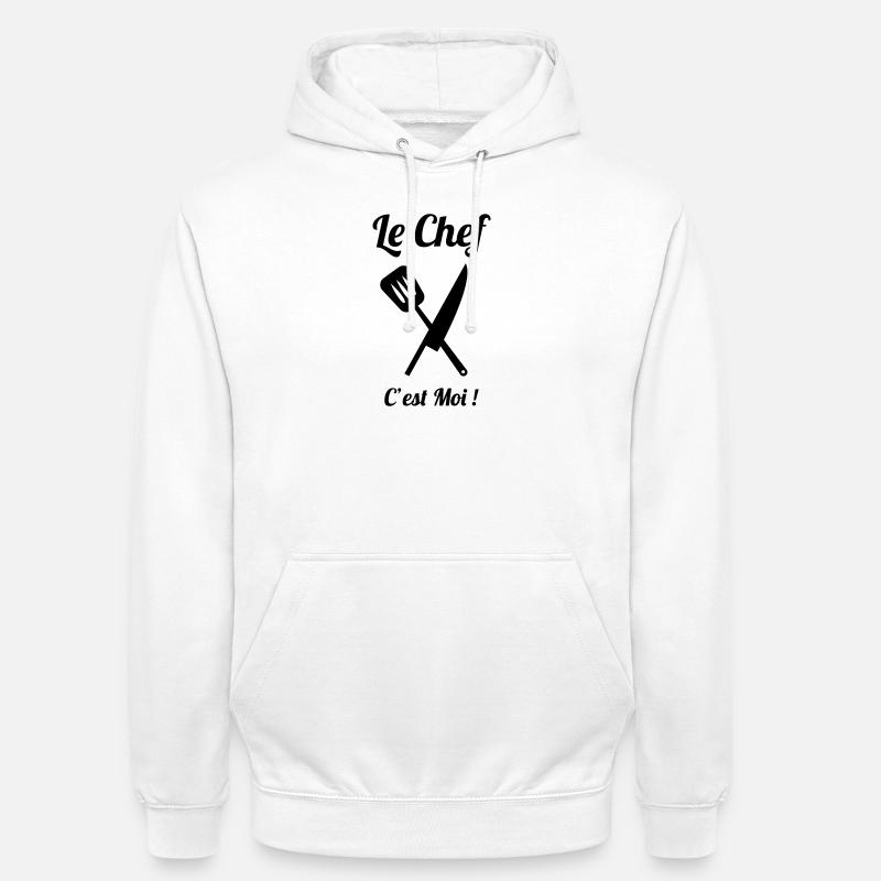 Le chef de cuisine, c’est moi - Sweat-shirt à capuche unisexe - blanc