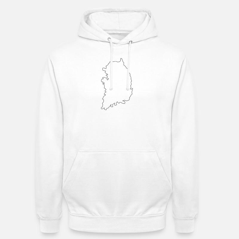 Carte de la Corée du Sud - Sweat-shirt à capuche unisexe - blanc