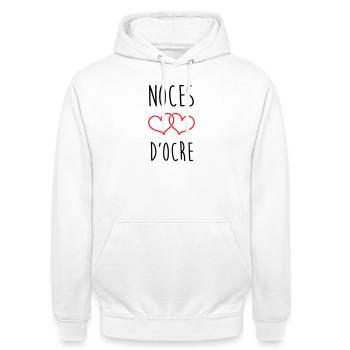 Ochre Wedding 71 Jahre Ehe - Unisex Hoodie - Weiß - Vorne - AI Model Male 185 dark (185cm) & AI Model Female 172 dark (172cm)