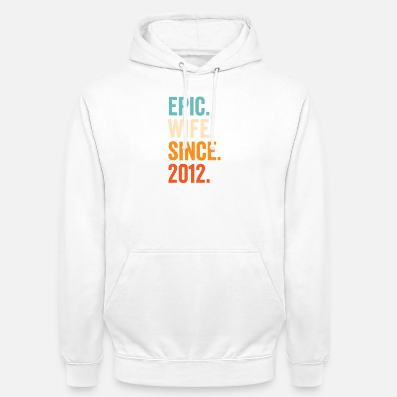 Epische Ehefrau seit 2012 - Unisex Hoodie - Weiß