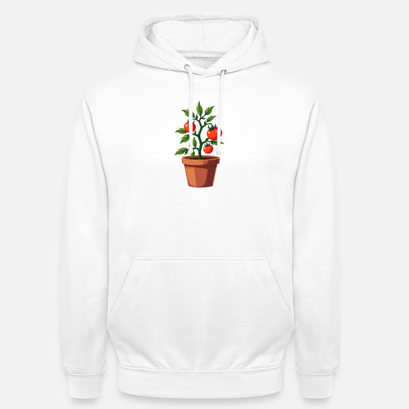 Plante de tomate - Sweat-shirt à capuche unisexe - blanc