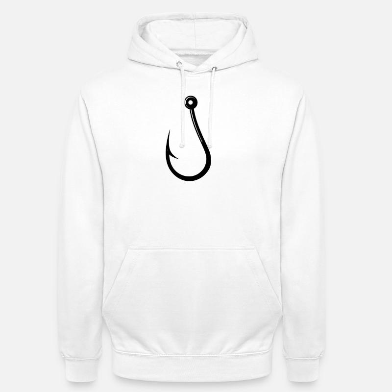 Crochet à pêche - Sweat-shirt à capuche unisexe - blanc