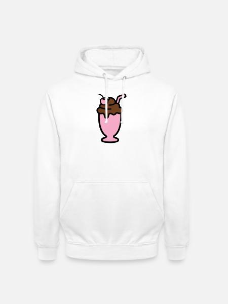 Milchshake Eiscreme Icon - Unisex Hoodie - white