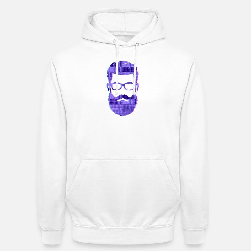 Bartträger Männlichkeit Schnurrbart Bart - Unisex Hoodie - Weiß