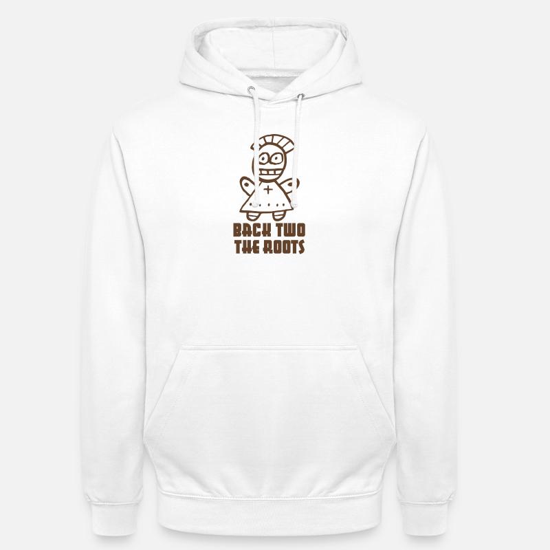 "Back two the Roots" Voodoo Doll - Unisex Hoodie - white