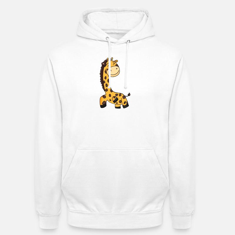 Girafe - Sweat-shirt à capuche unisexe - blanc