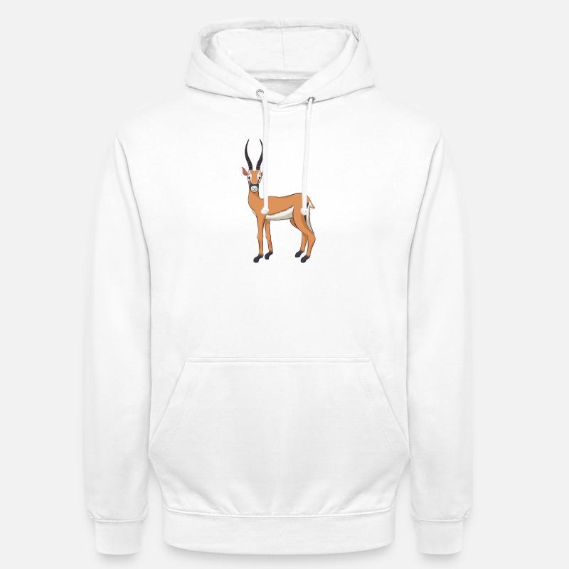 Antilope - Hættetrøje unisex - hvid