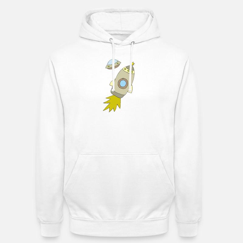 Fusée spatiale à propulsion lumineuse - Sweat-shirt à capuche unisexe - blanc