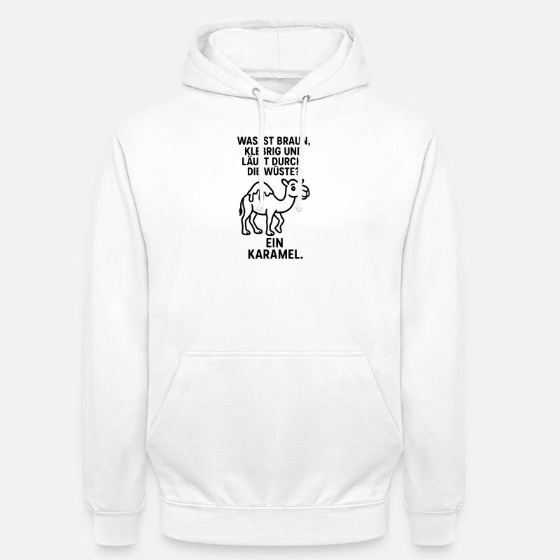Blague Karamel Caramel Camel Desert Kids - Sweat-shirt à capuche unisexe - blanc