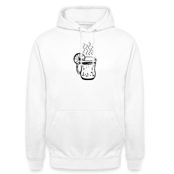 Mulled wine cup Christmas - Unisex Hoodie - white - Front - AI Model Male 185 dark (185cm) & AI Model Female 172 dark (172cm)