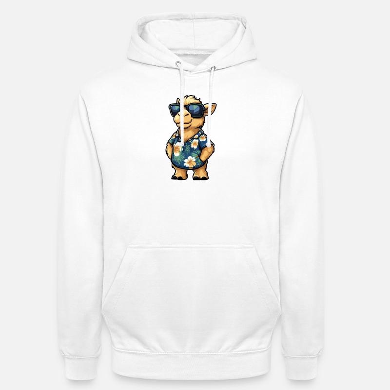 Kamel Comic Urlaub - Unisex Hoodie - Weiß