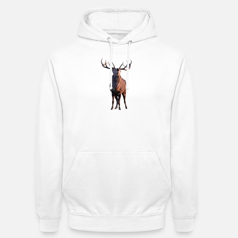 Röhrender Hirsch - Unisex Hoodie - Weiß