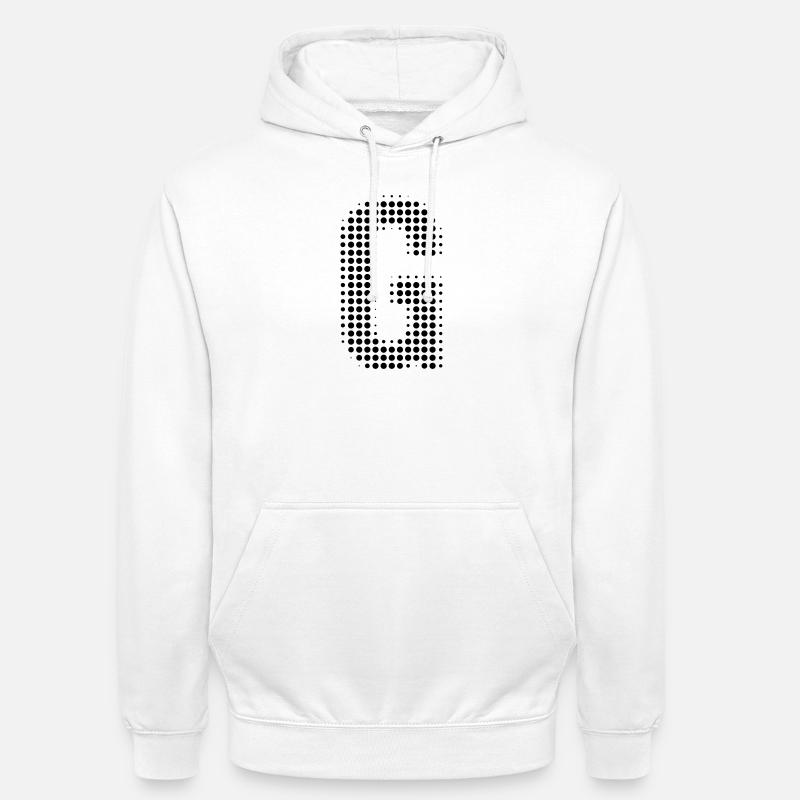 Lettre G initiale lettre points cadeau - Sweat-shirt à capuche unisexe - blanc