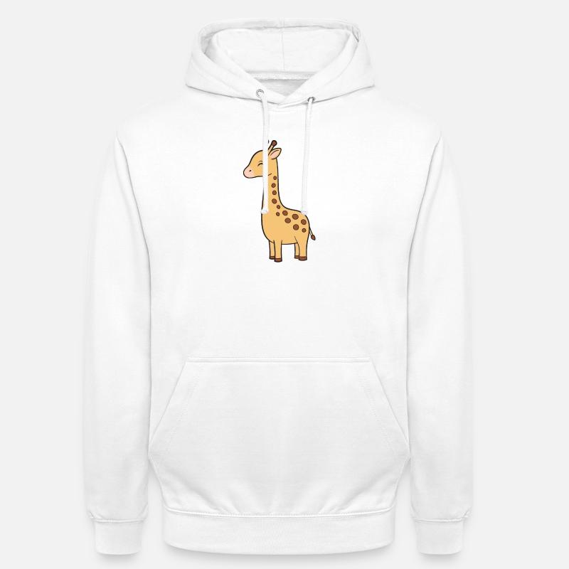 Girafe - Sweat-shirt à capuche unisexe - blanc