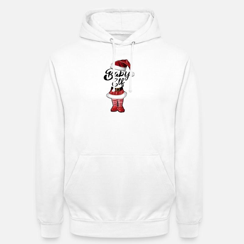 Bébé Elfe – Douce Conception de Noël - Sweat-shirt à capuche unisexe - blanc