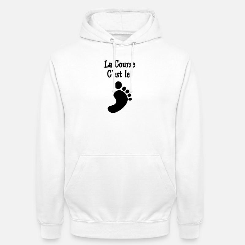 Course à Pied / Running / Jogging / Coureur - Sweat-shirt à capuche unisexe - blanc