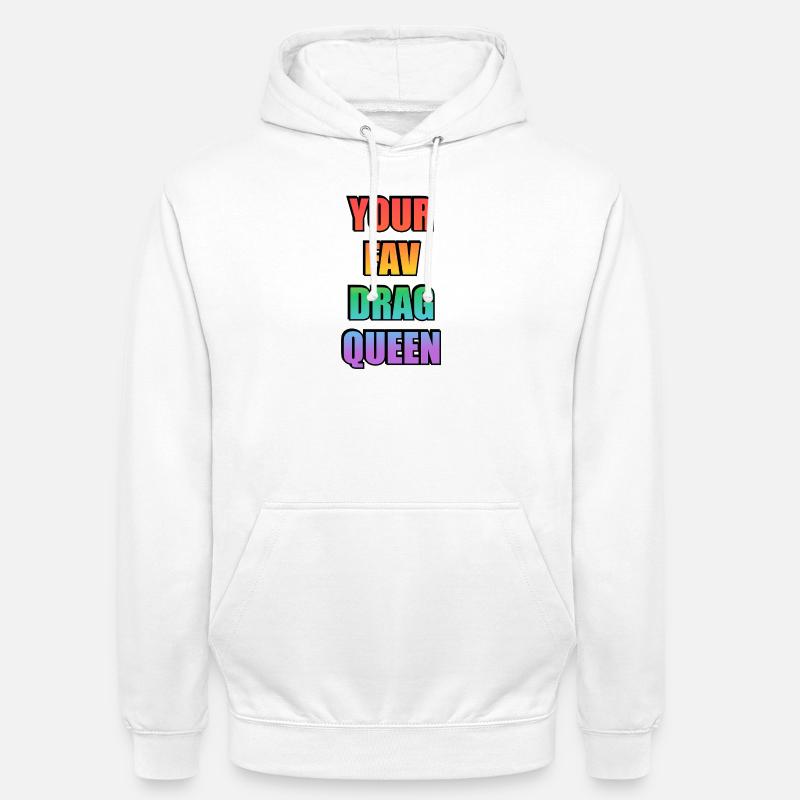 Il tuo drag queen preferito, Gradient - Felpa con cappuccio unisex - bianco