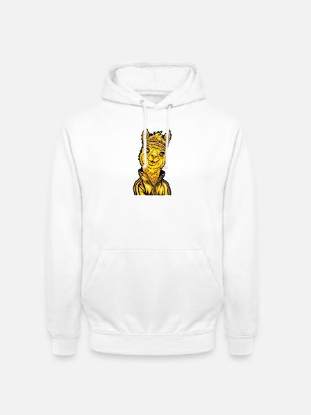 Alpaka Junge Tierliebe - Unisex Hoodie - Weiß
