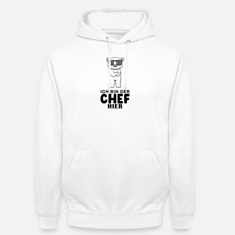 Chef Spruch mit Eisbär Motiv - Unisex Hoodie - Weiß