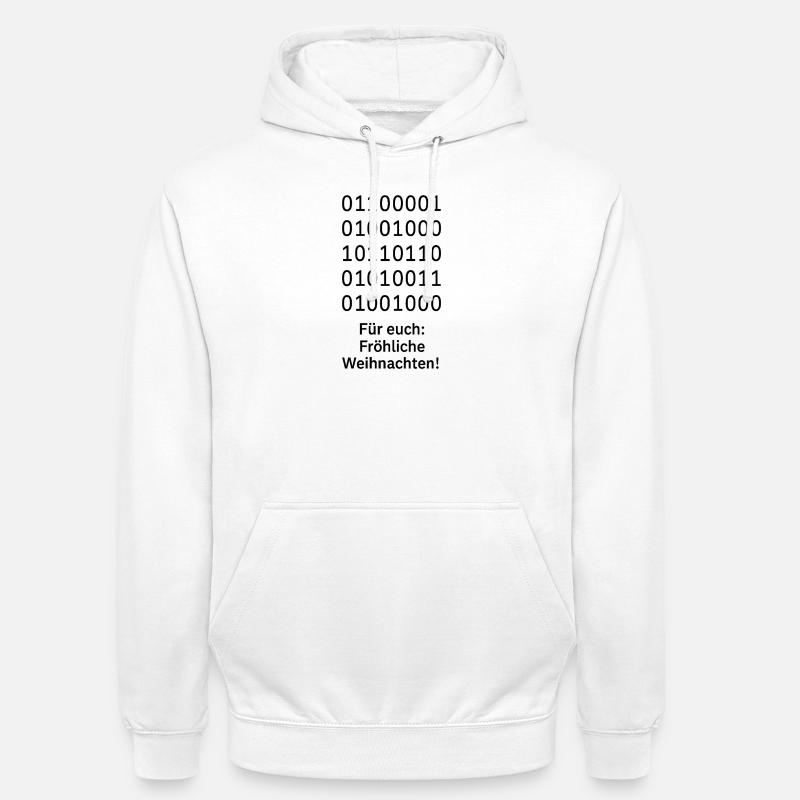 Binary Code Weihnachtszauber - Unisex Hoodie - Weiß