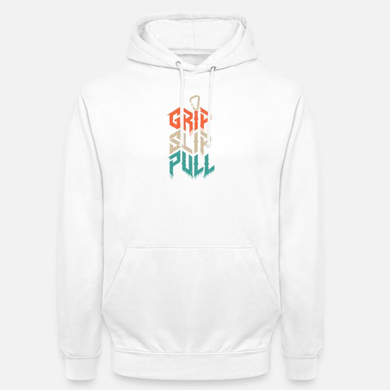 Grip Slip Pull Climbing Grunge - Unisex Hoodie - white