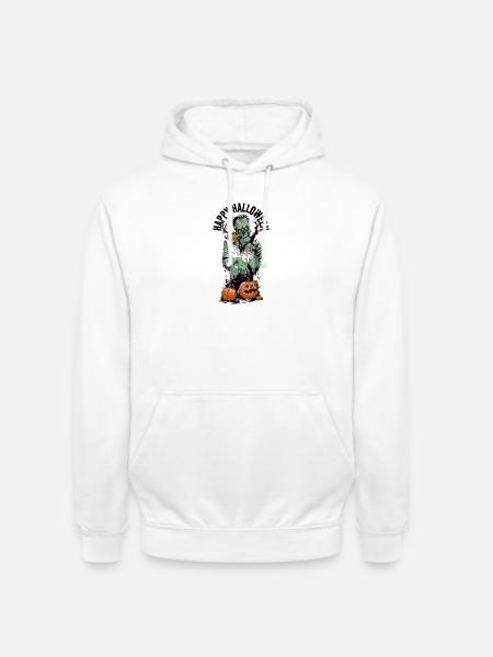 Happy Halloween Grünes Zombie Monster - Unisex Hoodie - Weiß