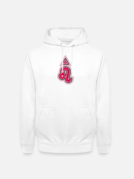 Zodiac Tribal Leo and Fire - Unisex Hoodie - white