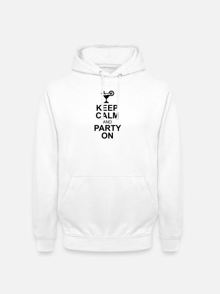 keep calm and party on - Unisex Hoodie - white