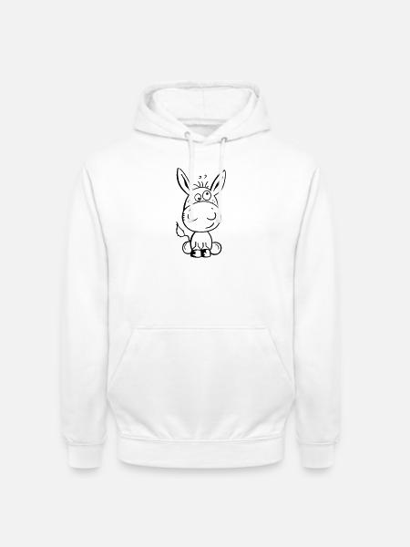 Eselchen Comic Tier - Tiere - Esel - Unisex Hoodie - white