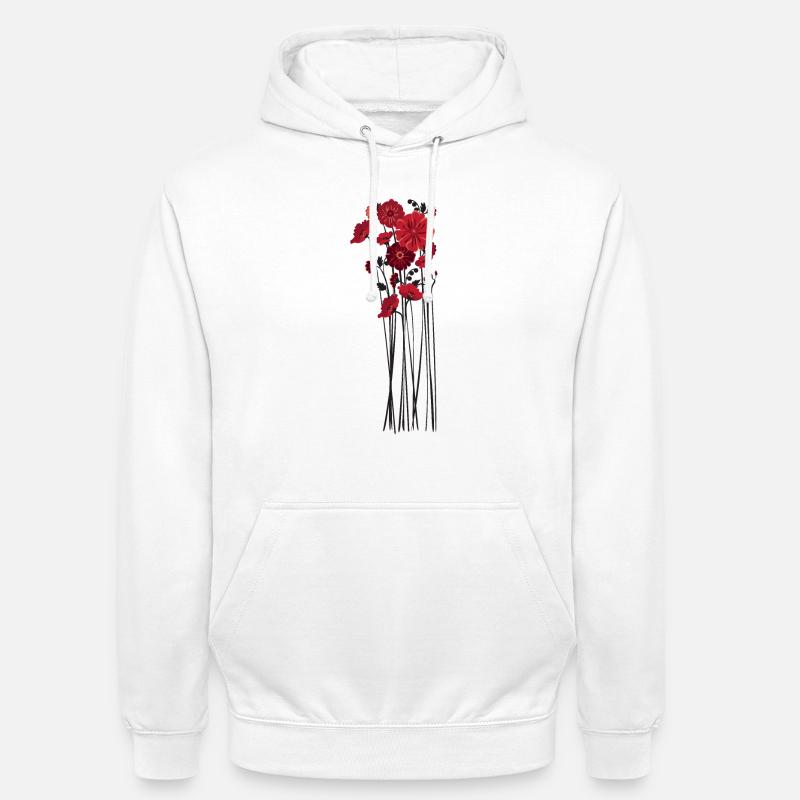 Illustration de fleurs de galets - Sweat-shirt à capuche unisexe - blanc